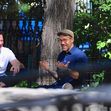 *EXCLUSIVE* Ryan Reynolds and Hugh Jackman turn heads as they meet for coffee at Laughing Man Coffee in Tribeca