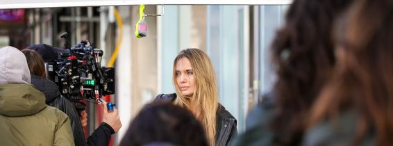 Angelina Jolie seen on set filming 'Stitches' in Paris