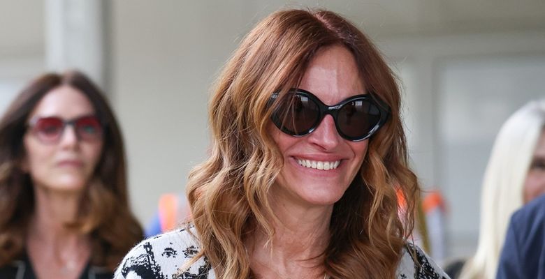 Julia Roberts Makes A Stylish Arrival At Venice Film Festival Wearing Custom Cardigan Honoring Luca Guadagnino ? 27 Aug 2025