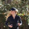 American actress Amber Heard is all smiles while out jogging in Madrid after announcing she is expecting her second child