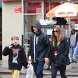 *EXCLUSIVE* Christian Bale and wife Sibi Blazic spotted during a rainy romantic stroll on Mother’s Day in NYC