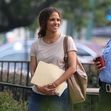 *EXCLUSIVE* Halle Berry is all smiles on the set of "The Mothership"