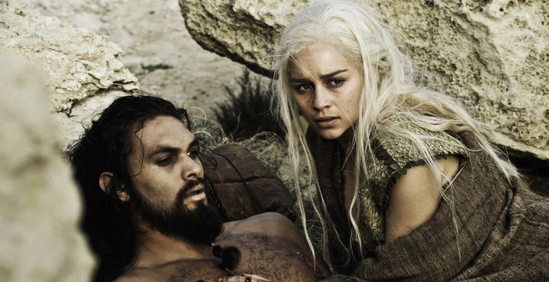 Jason Momoa and Emilia Clarke