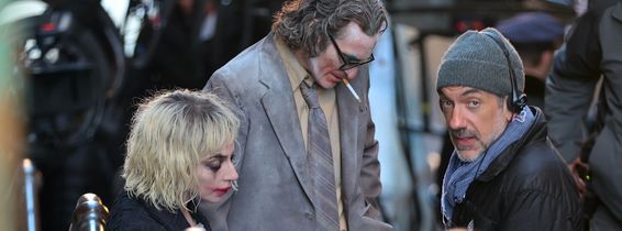 Lady Gaga and Joaquin Phoenix in full make up at the â€śJoker: Folie a Deuxâ€ť set in NYC