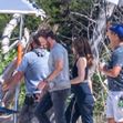 *EXCLUSIVE*  Ana de Armas is seen filming her latest project, 'Ghosted' with Chris Evans on her birthday!