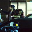 EXCLUSIVE: **PREMIUM RATES APPLY** Salma Hayek and Zoe Saldana go on a double date sushi dinner with their husbands in Studio CIty, CA.