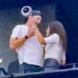 Ashton Kutcher and Mila Kunis at the Backstreet Boys concert