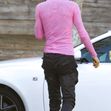 *EXCLUSIVE* Machine Gun Kelly supports International Women's Day with pink top!