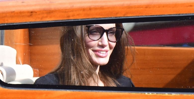 The American Hollywood Actress Angelina Jolie looked chic and stylish as she arrived on holiday out in Venice.