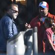EXCLUSIVE: Arnold Schwarzenegger Shows Off His White Christmas Beard As He Chats With Fans And Takes Selfies During Morning Workout At Gold?s Gym In Venice, California - 21 Nov 2024