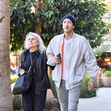 EXCLUSIVE: Adrien Brody Spotted Out On A Stroll With His Mother Sylvia Plachy After A Lunch Date In Studio City, CA.